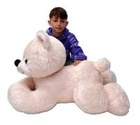 MASKOTKA WIELKI DUŻY PLUSZOWY OGROMNY MIŚ GIGANT LEŻĄCY PRZYTULANKA PLUSZAK