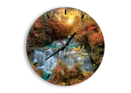 Zegar Ścienny - Wodospad Kaskada - 40X40 Cm - C3Ar40X40-3995 na Arena.pl