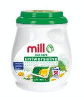 kapsułki do prania koloru i białego mill duo professional 50szt