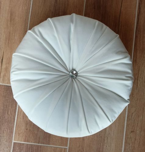 Poduszka dekoracyjna ozdobna okrągła welurgranat na Arena.pl