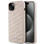 Etui Karl Lagerfeld Quilted K Pattern na iPhone 15 Plus / 14 Plus - różowe