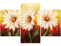 90X60CM OBRAZ PIĘKNE KWIATY TRZY OBRAZY