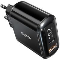 mcdodo szybka ładowarka sieciowa do telefonu 2x usb usb-c pd 20w miernik