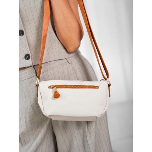 nylonowa torebka damska w brązowo-beżowym kolorze - peterson na Arena.pl