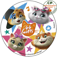 Opłatek na tort Koty