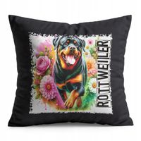 PODUSZKA CZARNA PREZENT - PIES PSY PIESEK RASA ROTTWEILER