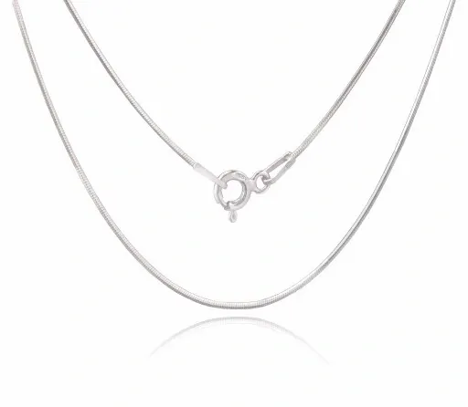 ŁAŃCUSZEK SREBRNY 925 LINKA ŻMIJKA WŁOSKA 38CM 0,7 zdjęcie 1