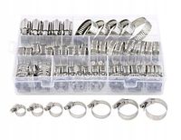 ZESTAW STALOWYCH METALOWYCH OPASEK ZACISKOWYCH / ŚLIMAKOWYCH 60 szt. OBEJMA