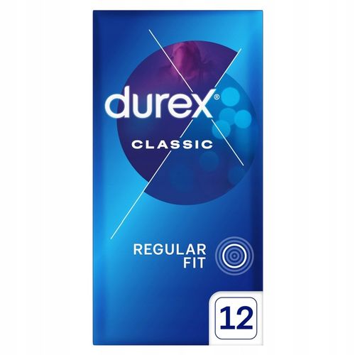 DUREX prezerwatywy CLASSIC Klasyczne Nawilżane 12 sztuk Komfortowe na Arena.pl