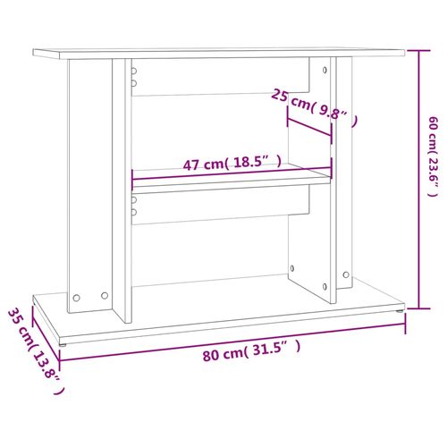 Szafka pod akwarium, biała, 80x35x60 cm na Arena.pl