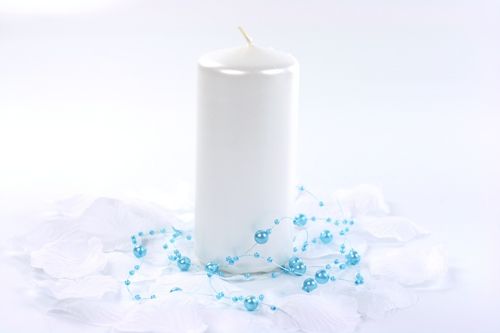 Komplet świec 7,9,11,13cm adwentowe świeczki stroik białe perłowe na Arena.pl