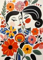 Plakat 13x18cm Kwiatowy Romans