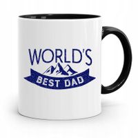 Kubek Czarny Prezent Na Dzień Ojca Best Dad Z Nadrukiem Ze Zdjęciem