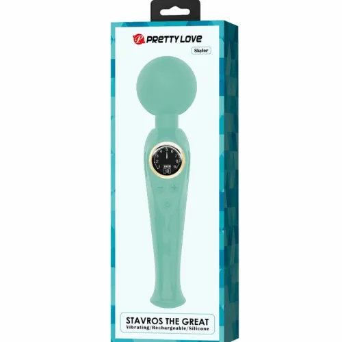 pretty love skyler masażer z elastyczną głowką i ekranem lcd zielony na Arena.pl