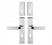 KLAMKA ZEWNĘTRZNA+SZYLD ZEUS 90MM LEWA NIKIEL