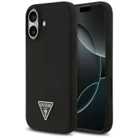 etui guess silicone triangle logo magsafe do iphone 17 - czarne