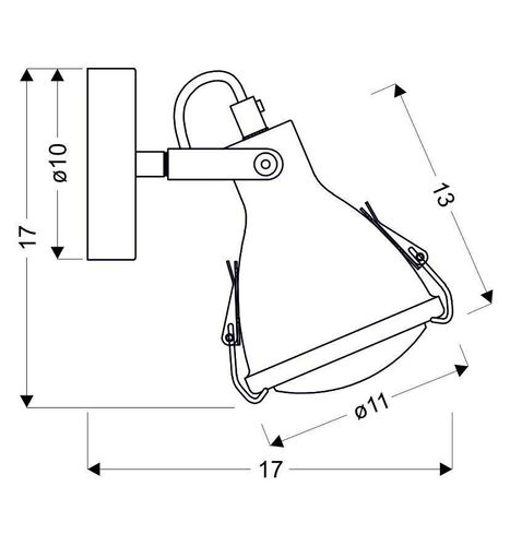 Crodo kinkiet 1x40W E14 szary na Arena.pl
