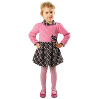 elegancka sukienka rózowa z kołnierzykiem 98/104