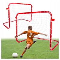 Bramka Piłkarska Zestaw 2szt Metalowa 78x56 cm Siatka Piłka Nożna