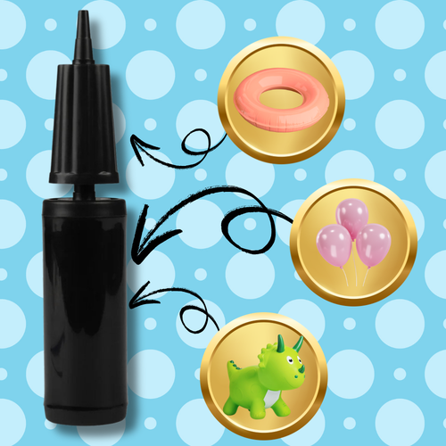 czarna pompka ręczna idealna do nadmuchiwania skoczków balonów mała na Arena.pl