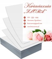Ulotki A4 1000szt reklamowe firmowe duży wybór KWIACIARNIA TWOJA NAZWA