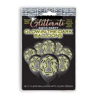 little genie glitterati balony świecące w ciemności 8 szt. 28 cm