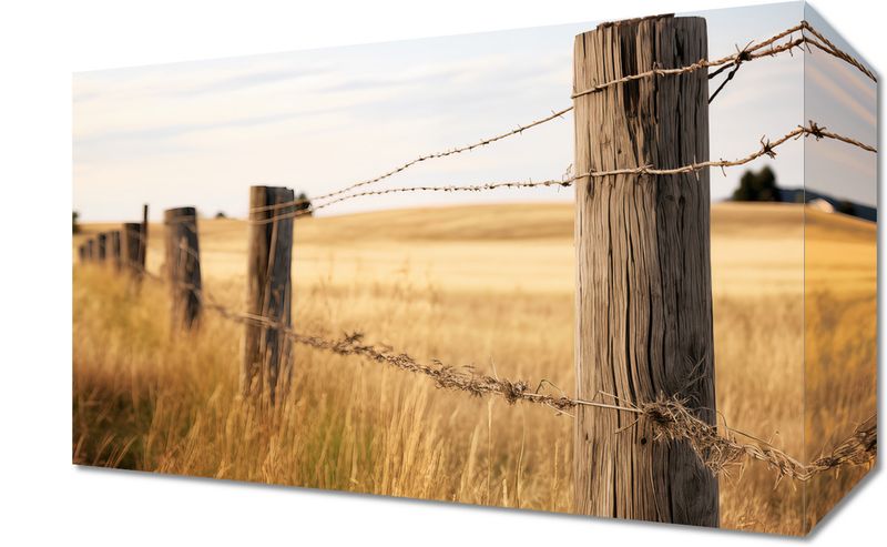 Obraz 30x20cm Płot na Polu zdjęcie 1