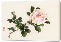 Obraz 100x70cm Pink Rose 2, Kōno Bairei Japoński Vintage do Salonu