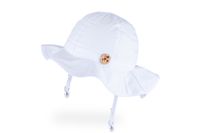 Tutu kapelusz na lato wydłużone rondo biały UV +30 46-48