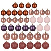 Bombki choinkowe 40 szt. zestaw dekoracji świątecznych nietłukące