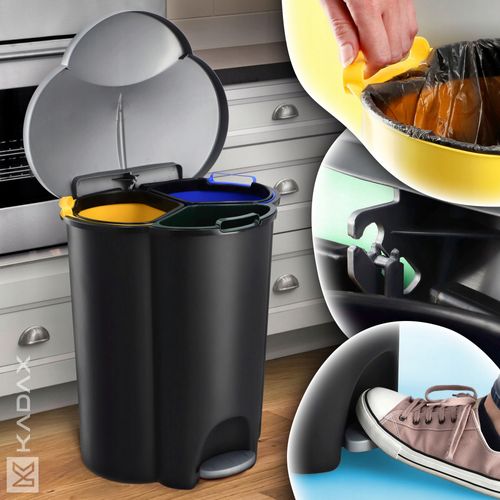 Curver Kosz Do Segregacji Śmieci 40L 3x Pojemniki na Arena.pl