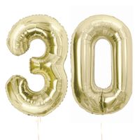Balony foliowe liczba 30 szampański złoty, 85 cm