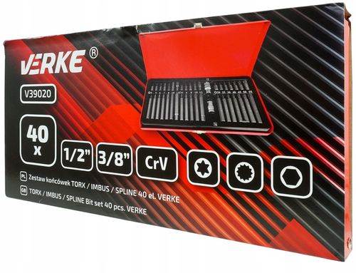 ZESTAW BITÓW KOŃCÓWKI BITY KLUCZE KOŃCÓWKI KLUCZ IMBUS HEX TORX SPLINE 40el na Arena.pl