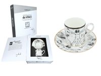 Kpl. Filiżanka ze spodkiem L. Da Vinci, Człowiek Witruwiański CARMANI