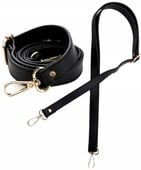 Regulowany Pasek Do Torby Torebki Skórzany Czarny