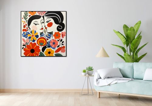 Plakat 100x100cm Kwiatowy Romans na Arena.pl