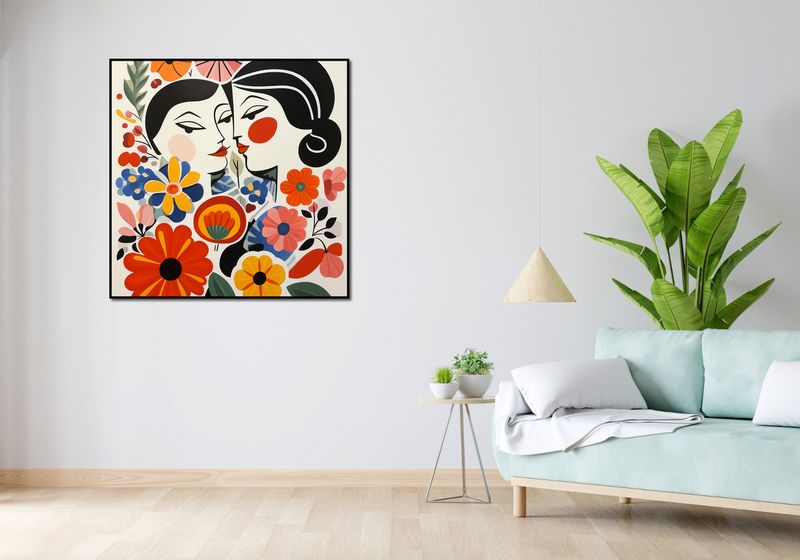Plakat 100x100cm Kwiatowy Romans zdjęcie 4