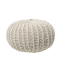 Puf 50 x 35 cm beżowy CONRAD II