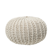 Puf 50 x 35 cm beżowy CONRAD II