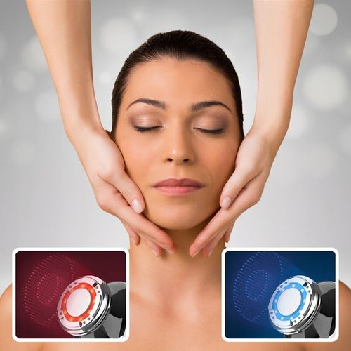 MEZOTERAPIA BEZIGŁOWA MASAŻER DO TWARZY EMS MASAŻ 5w1 LIFTING LED + GRATIS na Arena.pl