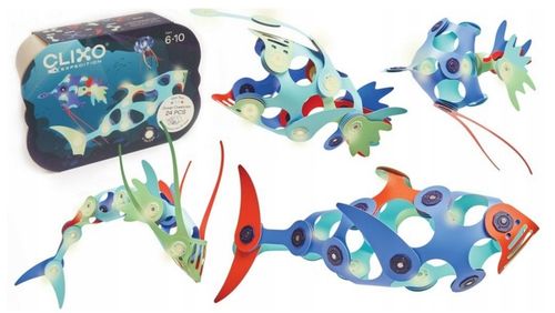 CLIXO CL-8099 OCEAN -Podwodny świat Kreatywne klocki magnetyczne Nowość USA na Arena.pl