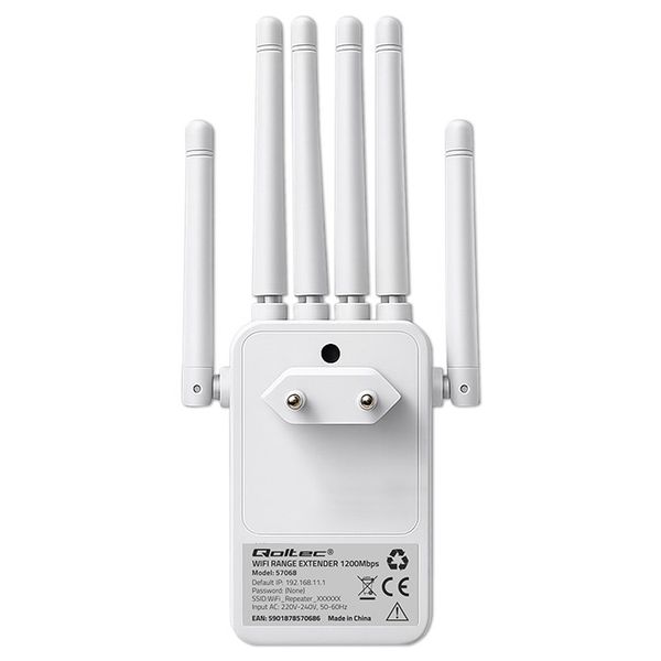 Qoltec Repeater WiFi 6 AX1200 6 anten zdjęcie 12