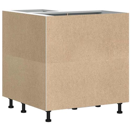 Narożna szafka kuchenna dolna Lucca z białego drewna klejonego na Arena.pl