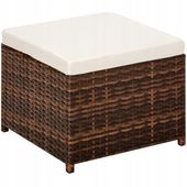 HOKER PUF RATTANOWY Z PODUSZKA