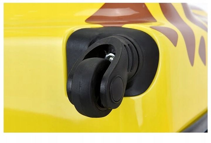 ŻYRAFA DZIECIĘCA WALIZKA DZIECI BAGAŻ PODRÓŻNA 3D SZYFR ŻÓŁTA zdjęcie 5