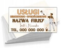Wizytówki REKLAMOWE Foliowane 1000 szt USŁUGI REMONTOWO WYKOŃCZENIOWE