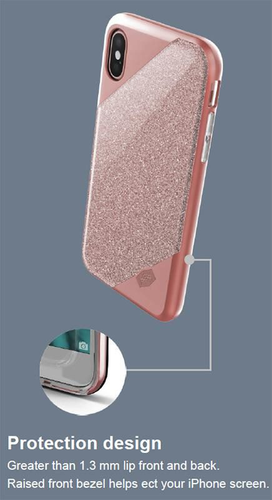 X-Doria Revel Lux - Etui do iPhone X (Black Rays) na Arena.pl