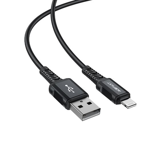 kabel przewód mfi do iphone usb - lightning 2.4a 1.8m czarny na Arena.pl
