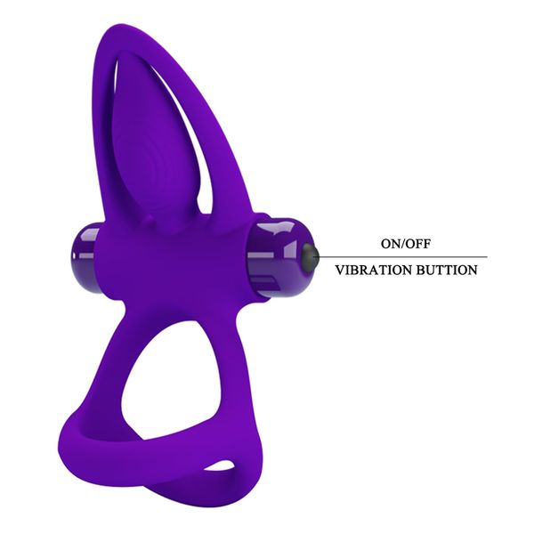 PRETTY LOVE - VIBRATION COCK RING, 10 vibration functions zdjęcie 9