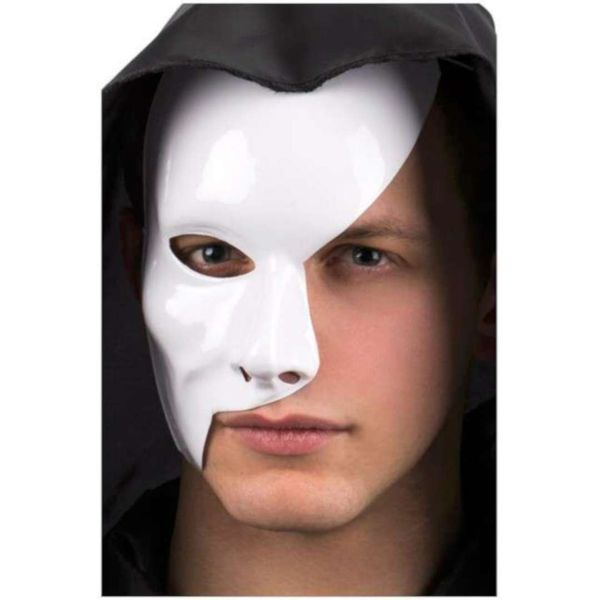 Maska "Fantom z Opery", biała, plastikowa, Carnival Toys na Arena.pl